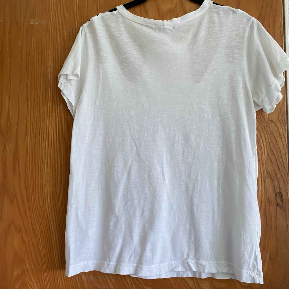 LNA Cutout White Cotton Tee Size XS - Picture 5 of 5